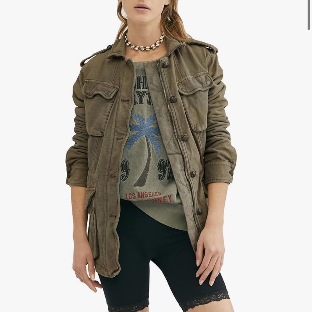 Free People Not Your Brothers Surplus Jacket Military Army Cargo